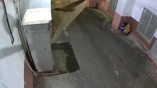CCTV - Russian Lady Urinated