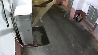 CCTV - Russian Lady Urinated
