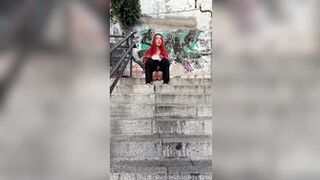 pissingvideos - I felt risky so I did a nice pee down the...
