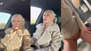 BurstingMeg - Peeing in public toilet after car...