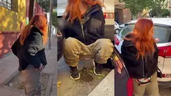 pissingvideos - Desperate and risky #public piss after 3...