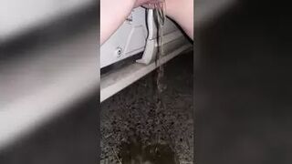 Piss-tits - A quick piss in the parking lot after my...