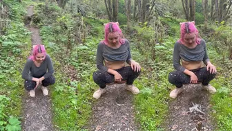 FitChickRae - Quick stop to relieve myself on the trail....