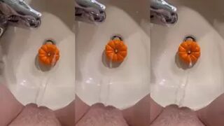 pikablizzardd - Peeing on a lil pumpkin! It looks so cute tbh to...