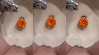 pikablizzardd - Peeing on a lil pumpkin! It looks so cute tbh to...