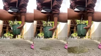 stickyandwet69 - Peeing in my plant pot...