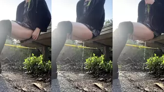 n0miii - Trying to pee outside before someone catches me...