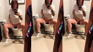 MeekoRain - Peeing in a new bathroom and… there’s a mirror...