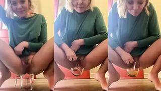 Caireen - MEASURING CUP PEE Yes, I am peeing in a...