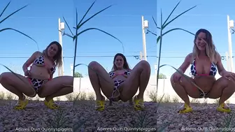Aderesquin - Pulled my Bikini to the Side to Pee Outside I...