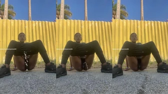 stickyandwet69 - MY FIRST PISS in the alleway