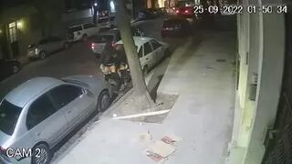 Two Girls Pee On The Street