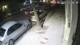 Two Girls Pee On The Street