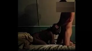 black nurse shows off sucking skills in several positions