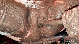SlutOrgasma - shit cunt fucked by a toilet brush