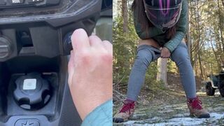 toes_onyou - Had to take a piss while riding the atv on my land