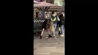 Girl pee herself in public