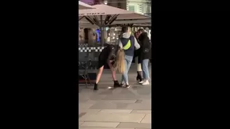 Girl pee herself in public