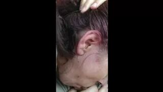 cute whore mouthfucked in the car