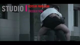 Lunchtime fun in public parking