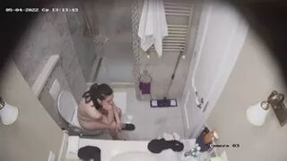 In the home toilet and shower room in a rented apartment-17