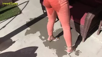 Cheyenne - Orange Pants Poolside
