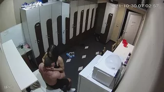 Hidden cam petting and patting in gym locker rooms