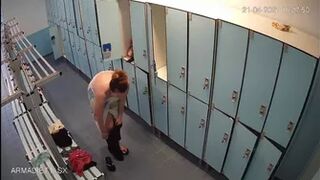 In the locker room of the Italian fitness club
