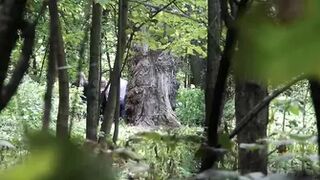 Filmed with a hidden camera,girls pee in nature-1