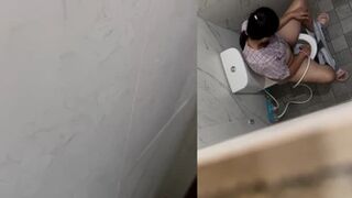 Cambodia Teacher follow to girl toilet and spy
