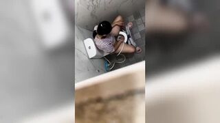 Cambodia Teacher follow to girl toilet and spy
