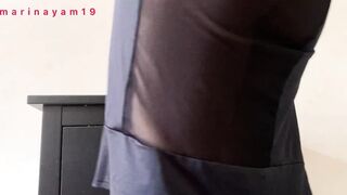 Marinayam19 - Packing while in see through dress