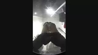 15376996 I took a picture of a clerk at a famous active hunting ground store.