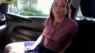 Lizzy Lamb - Pissing her panties outside