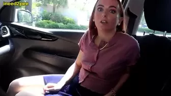 Lizzy Lamb - Pissing her panties outside