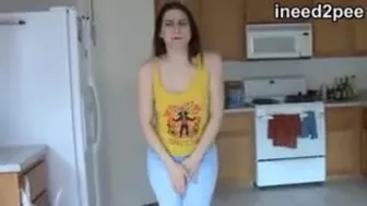 Addie Juniper Soaks her jeans