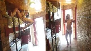 kinky-bitch69 - Teen massive piss from bunk bed