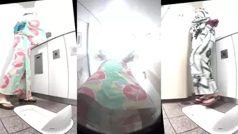 15260431 Subway Toilet 19 Yukata Girl's Fully Anus Thick Side Dish