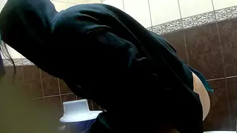 two girls- one of them pees