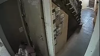 Girl in russia pees in stairwell 2