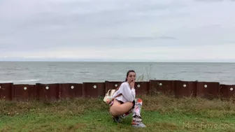 MissFaye - Shy Girl Pees at a Public Par