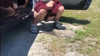 Miss Ellie - Two Girls Super Public Peeing