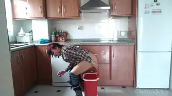 Angie - Peeing in the trash can