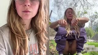 summerhayzz - doing some yard work today but had to get my morning pee in for you!!