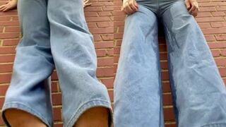 SindriSquirts - How about a little jean jumper wetting to start the day