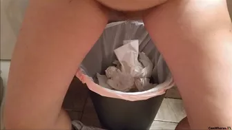 Candiecane - Public pool hall trash can pissing