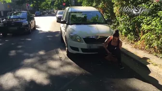 Mira-Grey - Piss on the main road - more public is not!