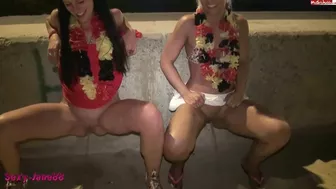 Frivole EM-Fotzen - Public pissen am Ballermann