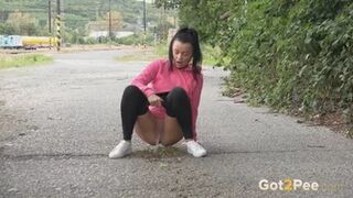 Cutie Squatting to Pee