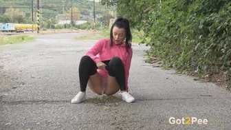 Cutie Squatting to Pee